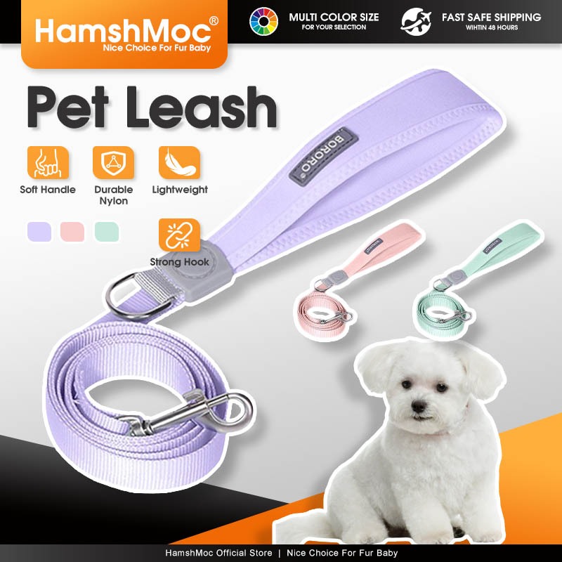 HamshMoc Dây xích chó bền bỉ Dây dẫn thú cưng không đầy đặn mạnh mẽ có tay cầm thoải mái Điều khiển dễ dàng để đi bộ ngoài trời vừa và nhỏ