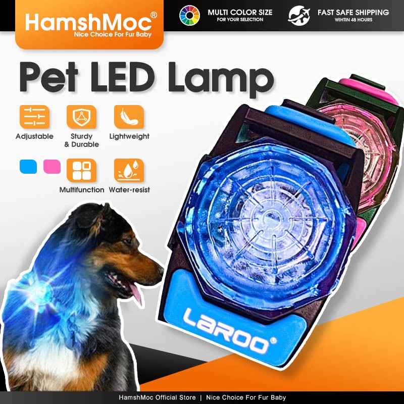 HamshMoc Pet Đèn LED Chống Mất Chống Nước Chó Dạ Quang Mặt Dây Sạc USB Với 3 Chế Độ Cho Chó Cổ Dây Xích Phụ Kiện