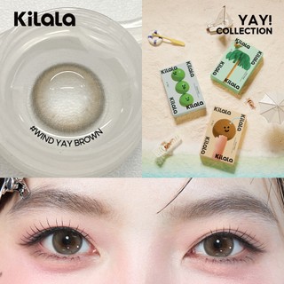Kính áp tròng Kilala màu nâu Pearly Grey/Lychee Grey/Pandora Blue lens cận 6 tháng DIA 14.2mm có độ (0-7) 1 cặp