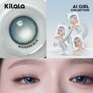Kính áp tròng Kilala màu nâu Pearly Grey/Lychee Grey/Pandora Blue lens cận 6 tháng DIA 14.2mm có độ (0-7) 1 cặp