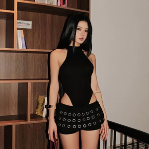 CuteNew Áo Body Nữ Cổ Chữ O Không Tay, Thích Hợp Dạ Hội