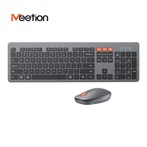 Meetion Ban phim chuot Bluetooth sieu mong Phim keo cat em Ket noi 3 thiet bi Chuot 4 muc DPI