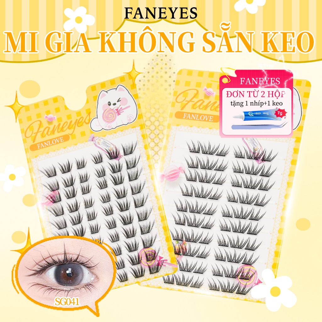 Lông Mi Giả Ánh Sáng Tự Nhiên Lười Lông Mi Mô Phỏng Lông Mi Xanh Nước Mắt Đơn Cụm Người Mới Truyện Tranh Lông Mi Hàng Ngày-Need Keo