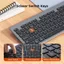 Meetion Ban phim chuot Bluetooth sieu mong Phim keo cat em Ket noi 3 thiet bi Chuot 4 muc DPI