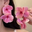 Mùa hè tươi mát Gradient hoa cẩm tú cầu thả bông tai đi biển Trang sức kỳ nghỉ cho nữ