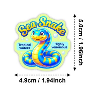 Bộ 50 Màu Sắc Dễ Thương Hoạt Hình Sinh Vật Biển Miếng Dán Động Vật Chống Thấm Nước Trang Trí Dán Phần Thưởng Đồ Chơi