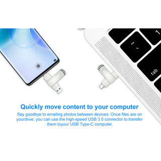 Ổ đĩa USB c hai trong một Samsung usb3.0 Bộ nhớ USB Ổ đĩa Flash dung lượng lớn tốc độ cao an toàn 512GB / 1TB / 2TB pc / Điện thoại di động / Máy tính bảng ổ đĩa bút tốc độ cao