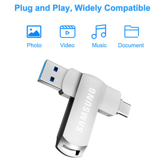 Ổ đĩa USB c hai trong một Samsung usb3.0 Bộ nhớ USB Ổ đĩa Flash dung lượng lớn tốc độ cao an toàn 512GB / 1TB / 2TB pc / Điện thoại di động / Máy tính bảng ổ đĩa bút tốc độ cao