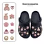 12 Chiếc Nữ Tắc Sandal DIY Giày Quyến Rũ Bộ Cổ Tích Phong Cách Hồng Gấu Vàng Hoa Nút Lỗ Giày Trang Trí Phụ Kiện Quà Tặng