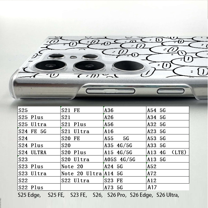 Ốp điện thoại cứng mờ hình vịt Graffiti cho Samsung S26/S25/S24/S23/S22/S21/S20; S24 FE; A56/A55/A53/A16/A15; chống sốc, chống vân tay