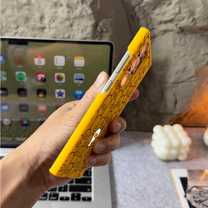 Ốp điện thoại cứng mờ hình vịt Graffiti cho Samsung S26/S25/S24/S23/S22/S21/S20; S24 FE; A56/A55/A53/A16/A15; chống sốc, chống vân tay