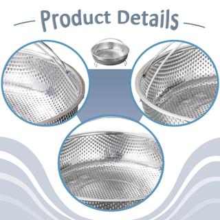 Giỏ hấp bằng thép không gỉ có tay cầm Dụng cụ lọc khay hơi nước đa năng cho trái cây Bánh bao gạo