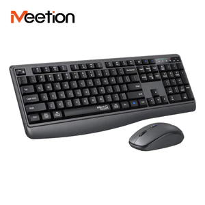 Meetion Bo ban phim chuot khong day 2.4G Bluetooth em Full Size co tua tay Chuot 3800 DPI Qua tang van phong