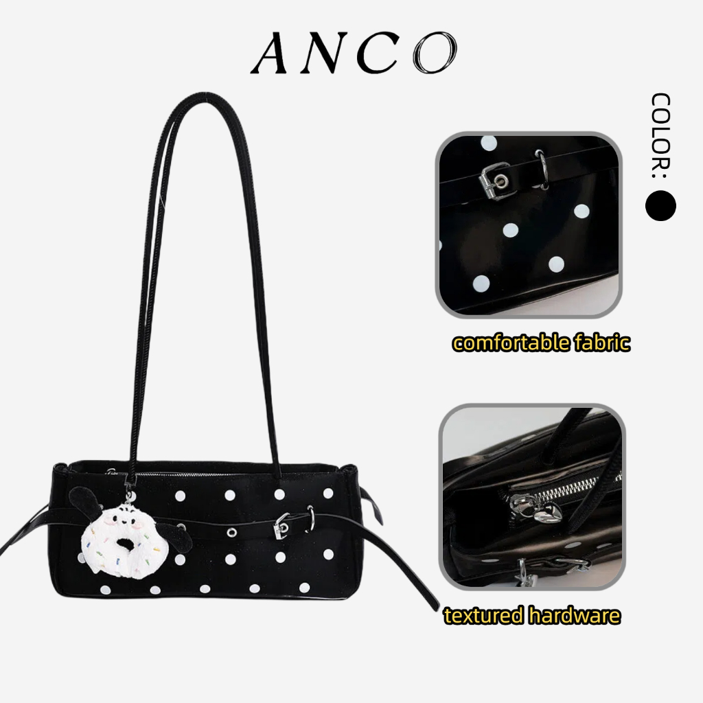 ANCO Phiên Bản Hàn Quốc Chấm Bi Baguette Dongdaemun Thu Đông Phong Cách Mới Niche Cao Cấp Phong Cách Phương Tây Tất Cả Trận Đấu Shou polka dot