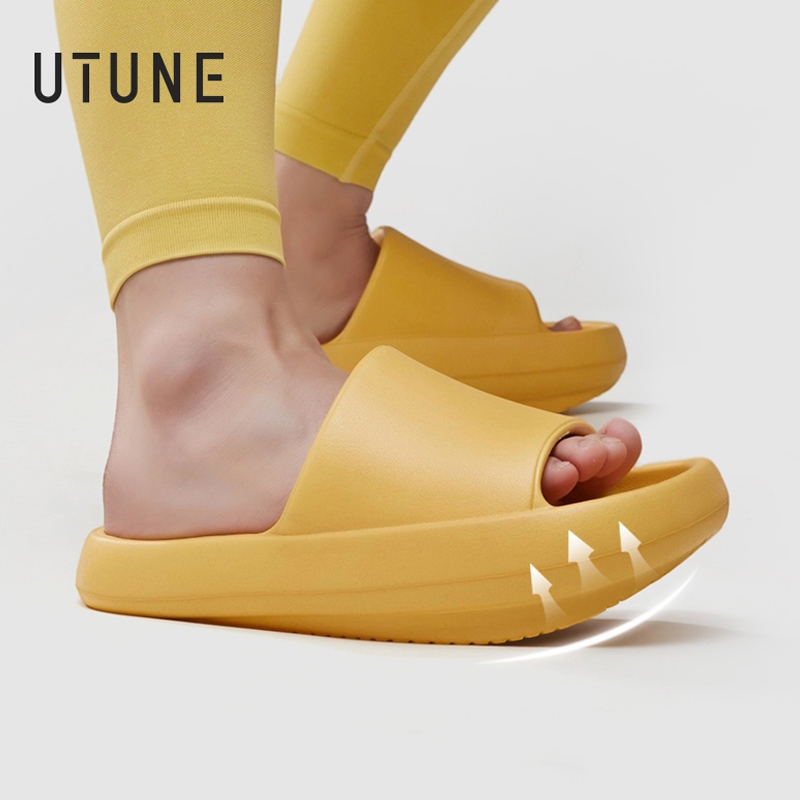 UTUNE Giày đế âm trước cao sau thấp công thái học hỗ trợ cột sống cải thiện dáng đi giảm áp lực đầu gối chống trượt êm nhẹ dép trong nhà