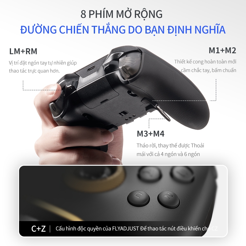 BH 12 tháng, Flydigi Vader 5 pro V2 Tay cầm game ,Độ trễ cực thấp cấp T0, rung cò và tay cầm. | BigBuy360 - bigbuy360.vn