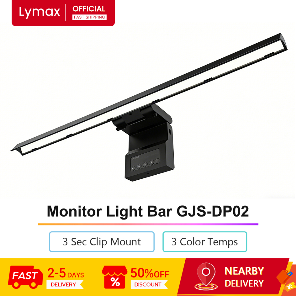 Thanh đèn màn hình USB LYMAX GJS-DP02 Chế độ nhiệt độ 3 màu Bảo vệ mắt Đèn màn hình cảm ứng