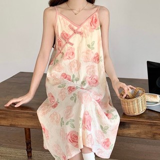 Áo ngủ cotton đám mây dành cho nữ, thiết kế vừa phải