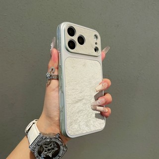 Ốp điện thoại da vá bên lụa mở rộng tức thì phù hợp cho iPhone 13 14 15 16 17 Pro Max bao gồm tất cả vỏ silicon chống rơi