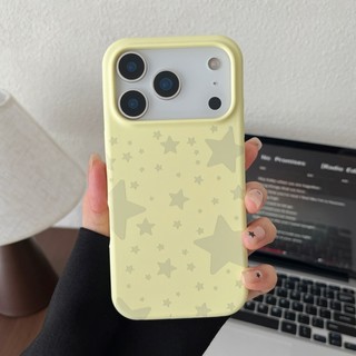 Ốp điện thoại hình ngôi sao silicon lỏng màu cam phù hợp cho iPhone 11 12 13 14 15 16 17 Pro Max Vỏ silicon mờ chống rơi