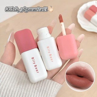 Bily Bear Fluffy Matte Lip Mud Làm sáng môi Hàn Quốc Trang điểm môi Người mới bắt đầu Thân thiện Trang điểm hàng ngày Hoàn thiện NO.BL001