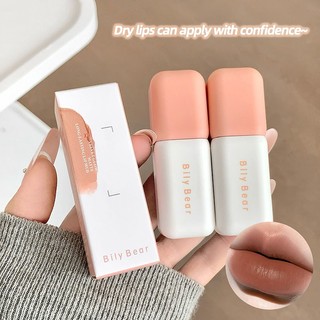 Bily Bear Fluffy Matte Lip Mud Làm sáng môi Hàn Quốc Trang điểm môi Người mới bắt đầu Thân thiện Trang điểm hàng ngày Hoàn thiện NO.BL001