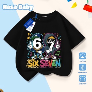 Áo thun in số NASA, tay ngắn, chất liệu cotton 100% thoáng mát, dành cho trẻ em trai/gái và người lớn, giao hàng trong 24 giờ.