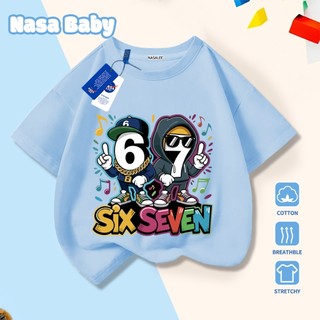 Áo thun in số NASA, tay ngắn, chất liệu cotton 100% thoáng mát, dành cho trẻ em trai/gái và người lớn, giao hàng trong 24 giờ.
