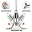 Bộ treo dây 1 Bộ 1,5mm 304 Thép không gỉ có thể điều chỉnh hai đầu Mã tương tự cho bảng điều khiển LED hình ảnh Biển quảng cáo