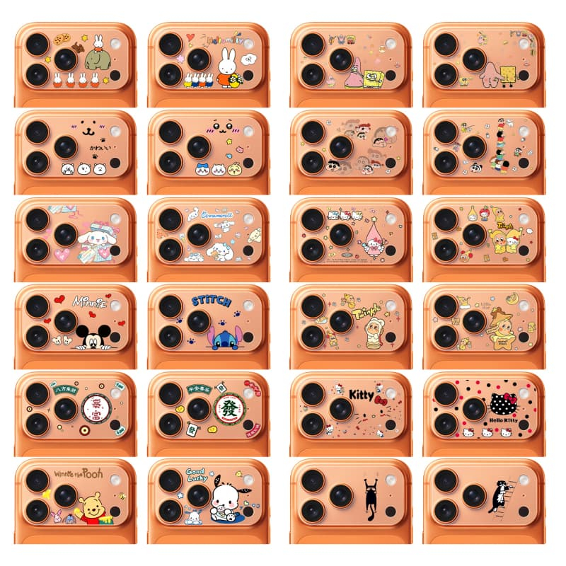 Miếng Dán Bảo Vệ Camera Cho iPhone 17 Pro max Miếng Dán Ống Kính Trong Suốt Điện Thoại Di Động Hoạt Hình Miếng Dán Mặt Sau Cho 17Pro 17Promax Phụ Kiện Trang Trí
