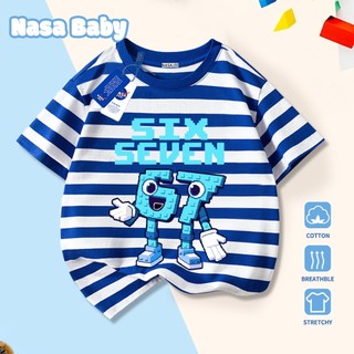 Áo thun in hình hoạt hình NASA, chất liệu cotton 100% thoáng mát, dành cho bé trai/gái và người lớn, tay ngắn, giao hàng trong 24 giờ