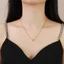 Vòng cổ hình trái tim làm từ hợp kim, thiết kế sang trọng với chiều dài có thể điều chỉnh (46 cm) - Phù hợp nhiều dịp