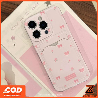 Thích hợp cho Realme Note 60 Note 50 Note 70 Realme C61 Realme C53 C71 Túi đựng thẻ nơ hoa hồng đẹp Vỏ điện thoại TPU chống sốc