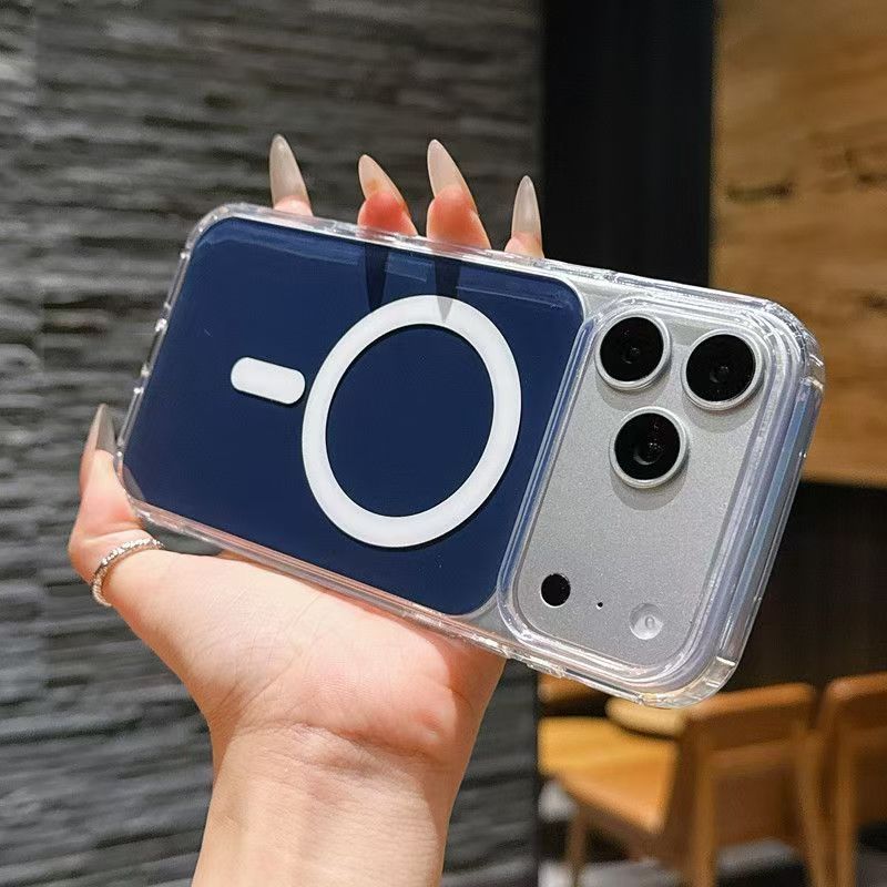 Ốp điện thoại mặt sau Acrylic từ tính sang trọng Thích hợp cho iPhone 17 16 15 14 13 12 11 Pro Max 17Air Plus Ốp lưng