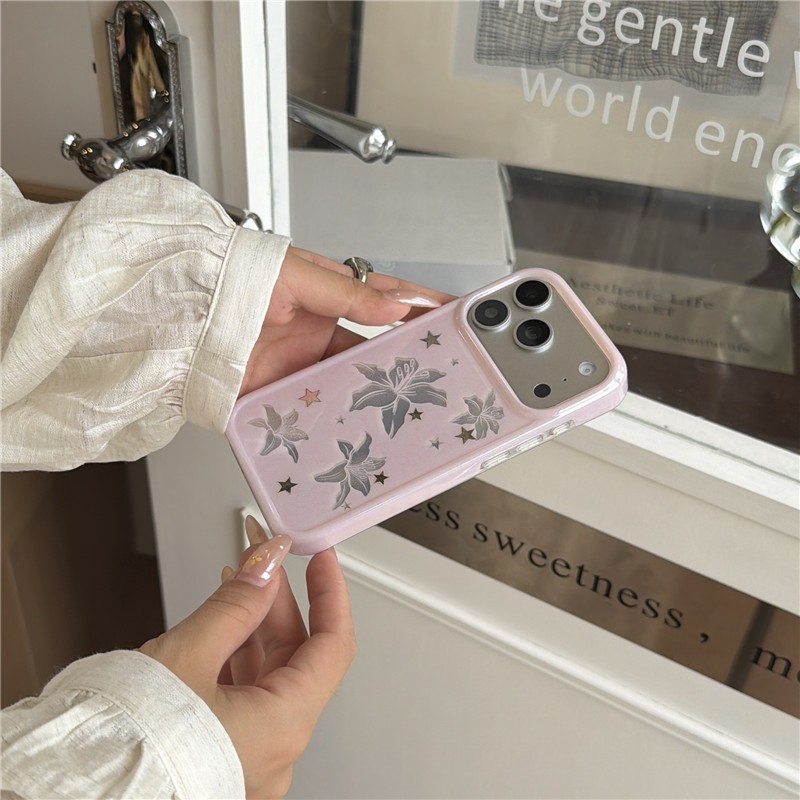 IPhone 17 Pro Max Lily họa tiết hoa TPU Chất liệu IMD craft Vỏ điện thoại in hai lớp