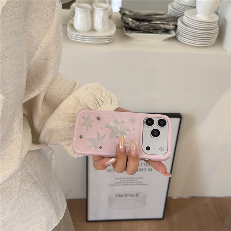 IPhone 17 Pro Max Lily họa tiết hoa TPU Chất liệu IMD craft Vỏ điện thoại in hai lớp