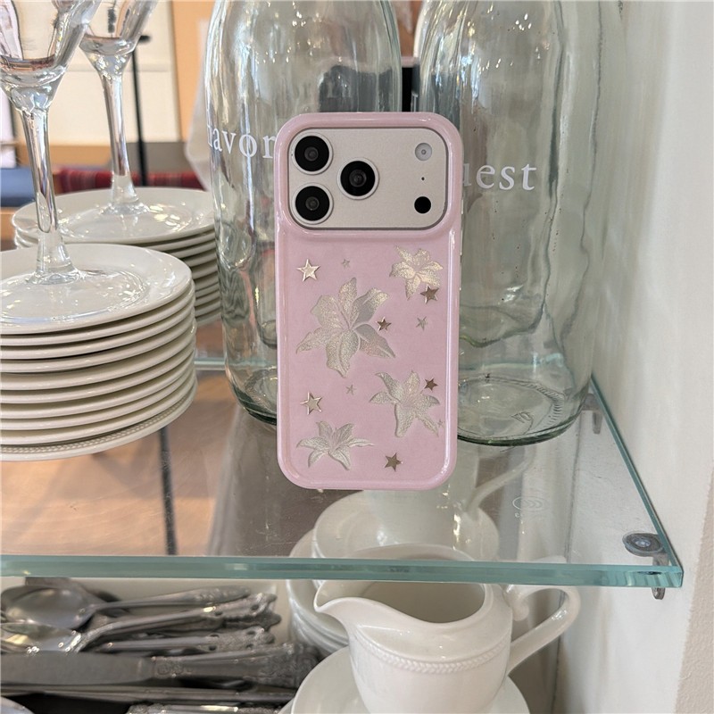 IPhone 17 Pro Max Lily họa tiết hoa TPU Chất liệu IMD craft Vỏ điện thoại in hai lớp