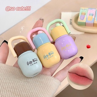 Gege Bear Velvet Matte Lip Bùn Chuyển Màu Khỏa Thân Lip Tint Người Mới Bắt Đầu Thân Thiện Trang Điểm Hàng Ngày Hoàn Thiện NO.GX1627
