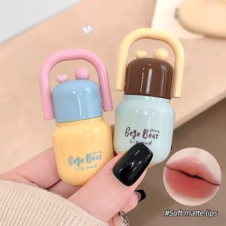Gege Bear Velvet Matte Lip Bùn Chuyển Màu Khỏa Thân Lip Tint Người Mới Bắt Đầu Thân Thiện Trang Điểm Hàng Ngày Hoàn Thiện NO.GX1627