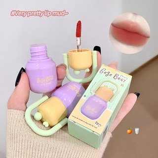 Gege Bear Velvet Matte Lip Bùn Chuyển Màu Khỏa Thân Lip Tint Người Mới Bắt Đầu Thân Thiện Trang Điểm Hàng Ngày Hoàn Thiện NO.GX1627