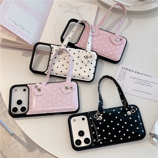Ốp điện thoại iPhone 17 Pro Max Bag Dots pattern PU Material