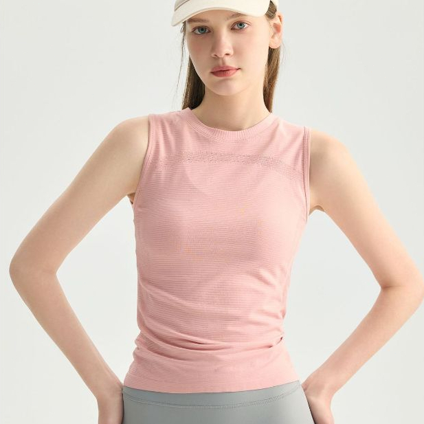 Áo tập yoga chạy bộ nhẹ và thoáng khí Áo tập thể dục Pilates không tay co giãn dành cho nữ