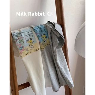 Áo thun nữ tay ngắn cổ tròn in hình hoạt hình 100% cotton