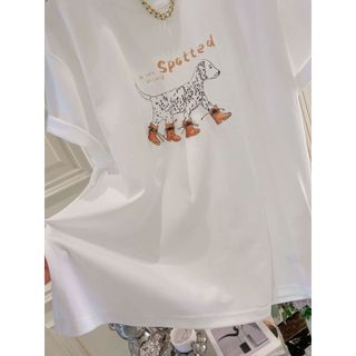 Áo Thun Nữ Cotton Cổ Tròn Tay Ngắn In Hình Hoạt Hình