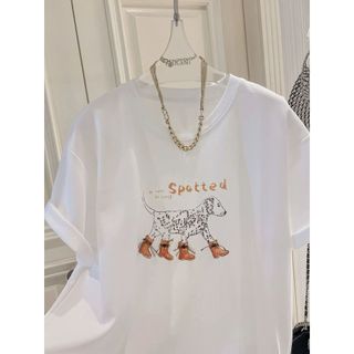 Áo Thun Nữ Cotton Cổ Tròn Tay Ngắn In Hình Hoạt Hình
