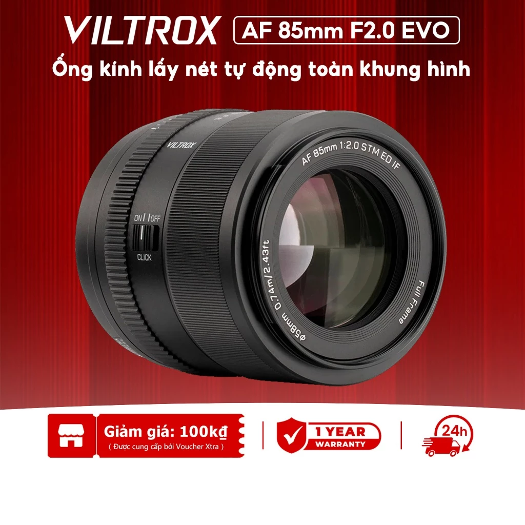 Ống Kính Viltrox AF 85mm F2.0 EVO Ống kính Prime Full Frame For Sony FE / Nikon Z