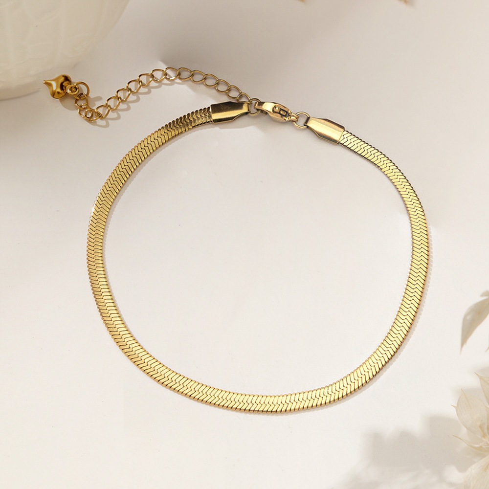 Vòng tay thép không gỉ 316L mạ vàng phong cách cổ điển, phù hợp cho cả nam và nữ.-bianshe