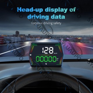 HUD G21 GPS Xe Ô Tô Màn Hình Hiển Thị Tốc Độ Kỹ Thuật Số MPH KMH Phông Chữ Lớn Có Báo Động Quá Tốc Cho Tất Cả Ô Tô Phụ Kiện Điện Tử