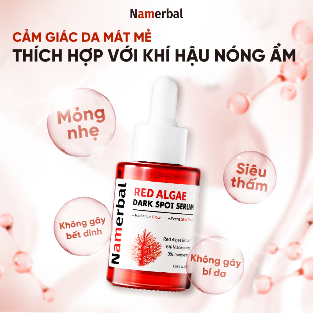 [LIVE] Serum Tảo Đỏ Namerbal Giúp Làm Sáng Da Và Làm Mờ Sẹo Mụn Astaxanthin + Niacinamide 5% + Axit Tranexamic 3% 30ml | BigBuy360 - bigbuy360.vn