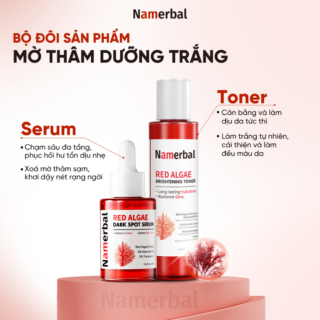 [LIVE] Serum Tảo Đỏ Namerbal Giúp Làm Sáng Da Và Làm Mờ Sẹo Mụn Astaxanthin + Niacinamide 5% + Axit Tranexamic 3% 30ml | BigBuy360 - bigbuy360.vn
